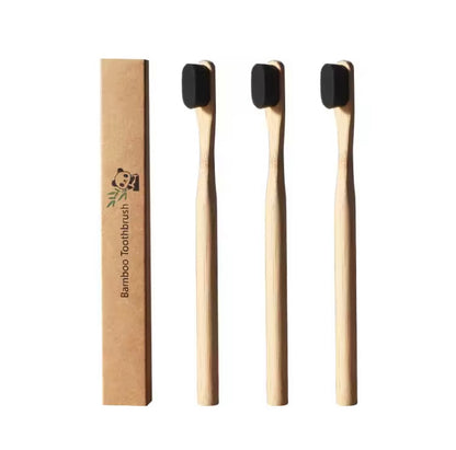 Pack of 3 Bamboo Micro Nano Bristles Ultra Soft Adult Bamboo Toothbrush