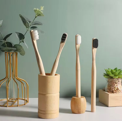 Pack of 3 Bamboo Micro Nano Bristles Ultra Soft Adult Bamboo Toothbrush