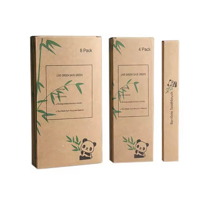 Pack of 3 Bamboo Micro Nano Bristles Ultra Soft Adult Bamboo Toothbrush